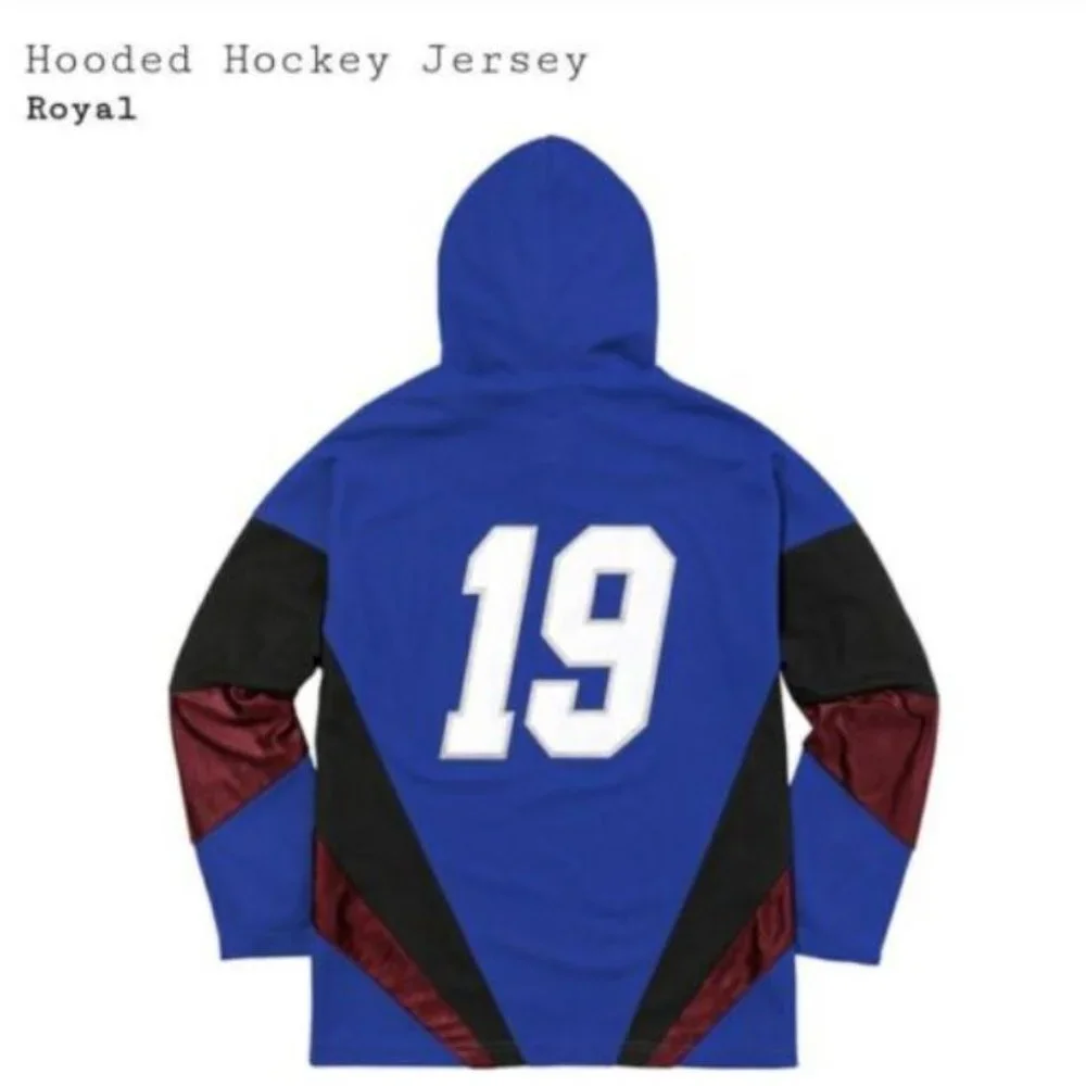 SUPREME Hoodie Hockey Jersey - Royal - XL - Picture 5 of 11